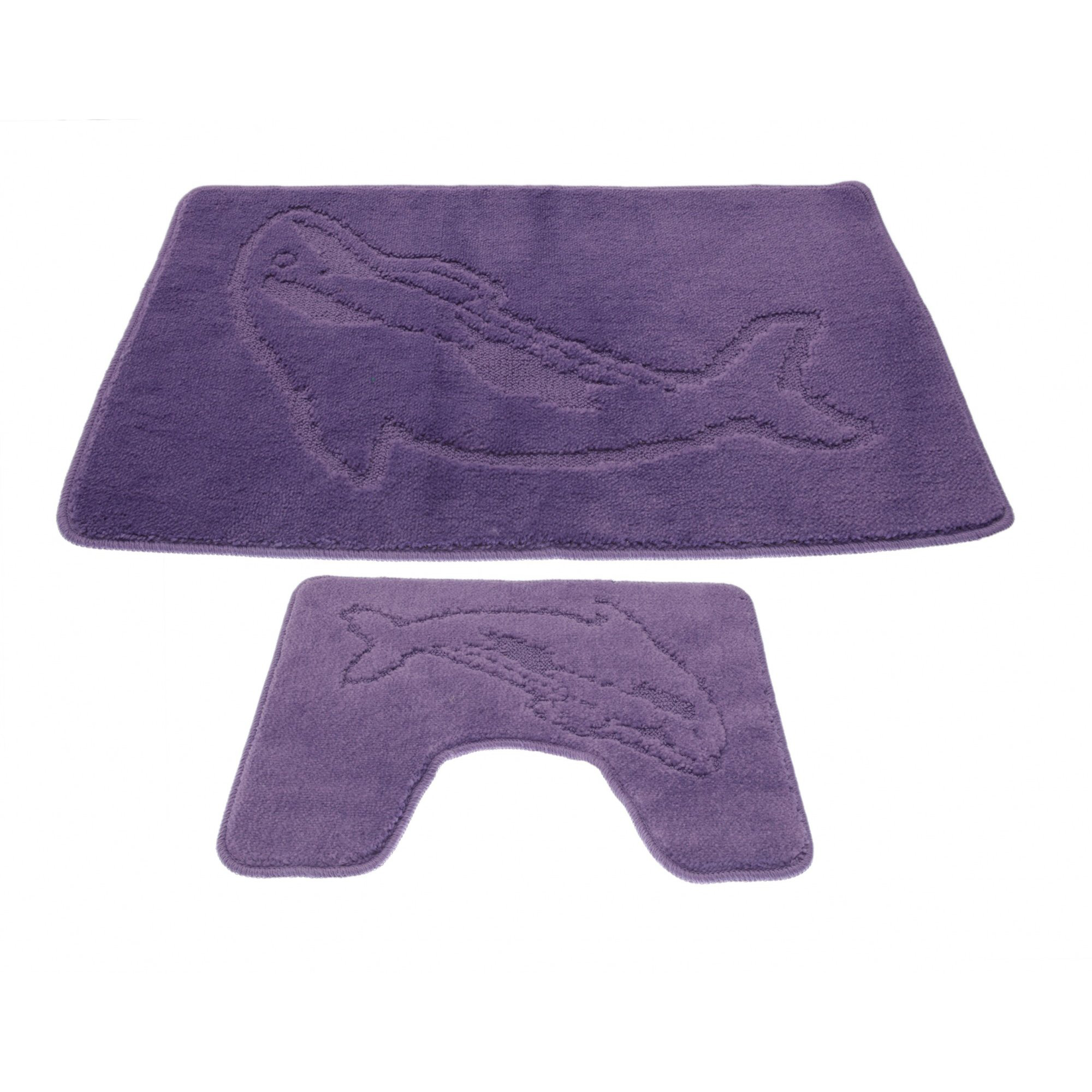 Dolphin Design 2 Piece Bath Mat & Pedestal Set (16 Colours) eBay