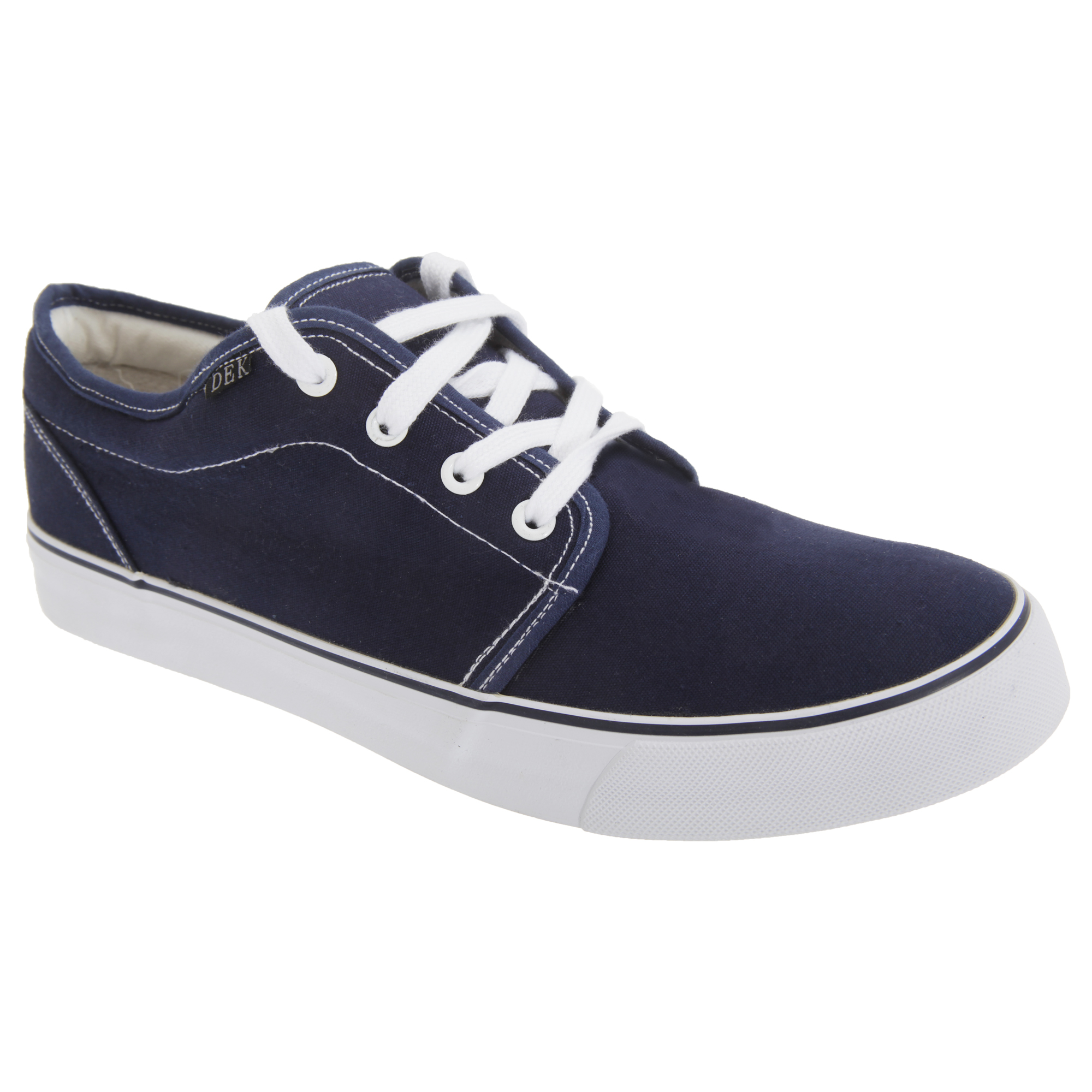 Dek Mens 4 Eye Padded Canvas Deck Shoes Navy Blue Dek Mens 4 Eye Padded Canvas Deck Shoes Navy Blue