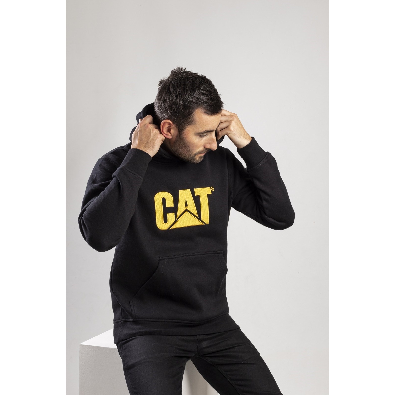 Caterpillar Trademark Hooded Mens Sweatshirt