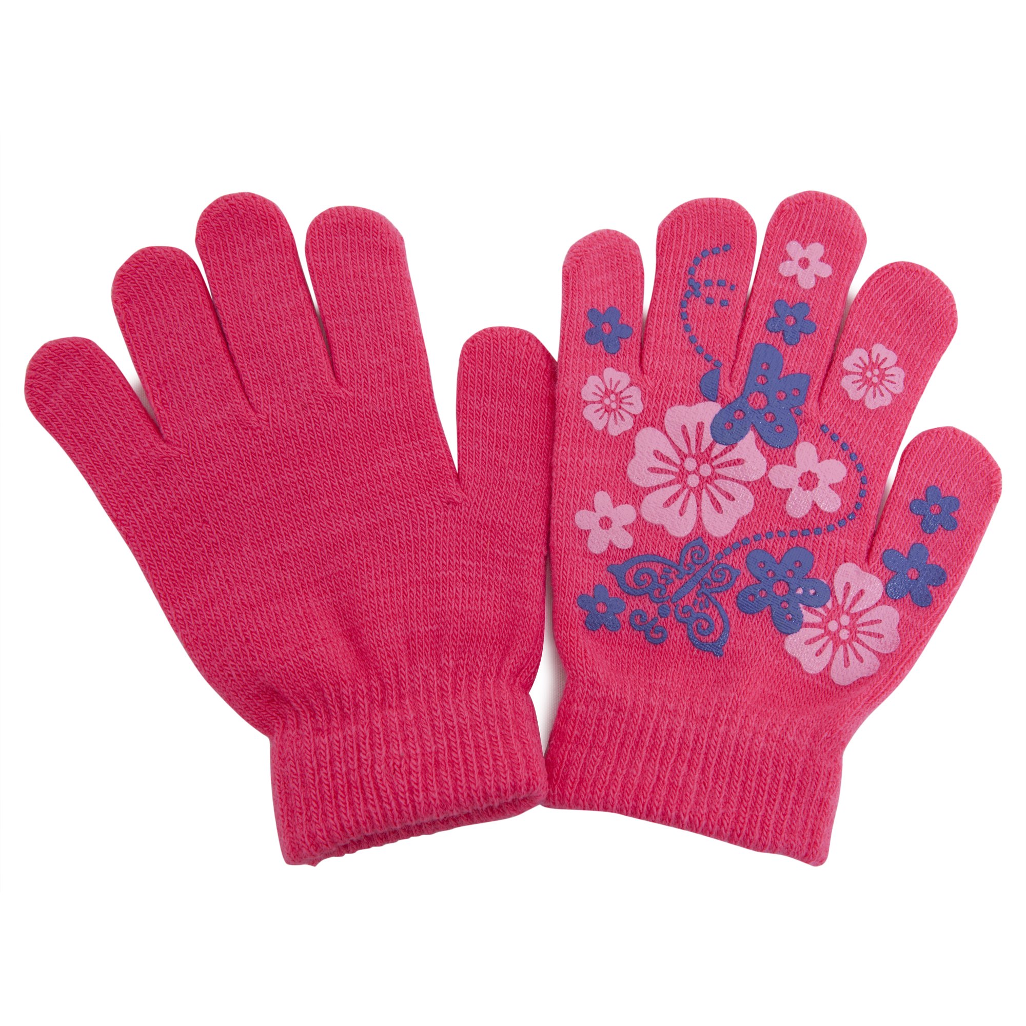 Childrens /Kids Girls Fun Winter Magic Stretchable Gloves with Rubber