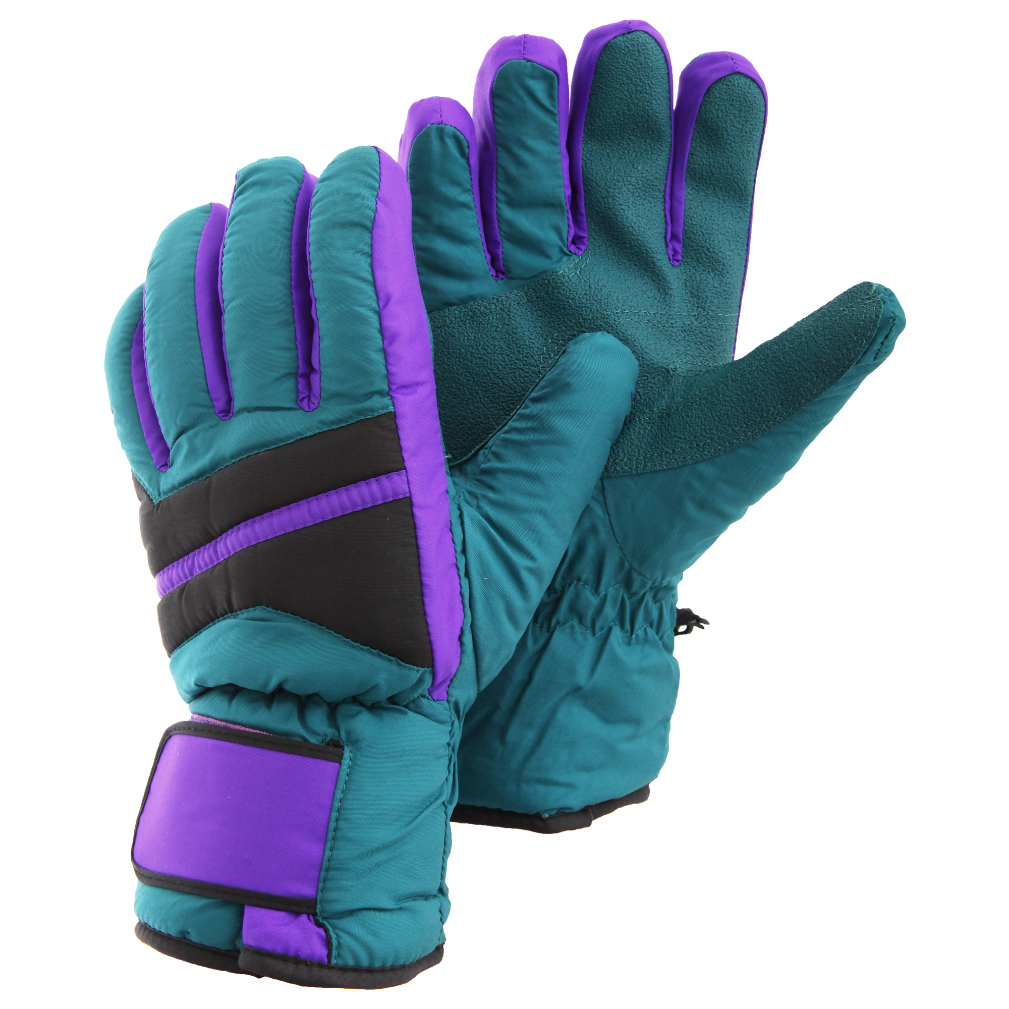 Mens Padded Thermal Microfibre Thinsulate Palm Grip Ski Gloves With Strap eBay