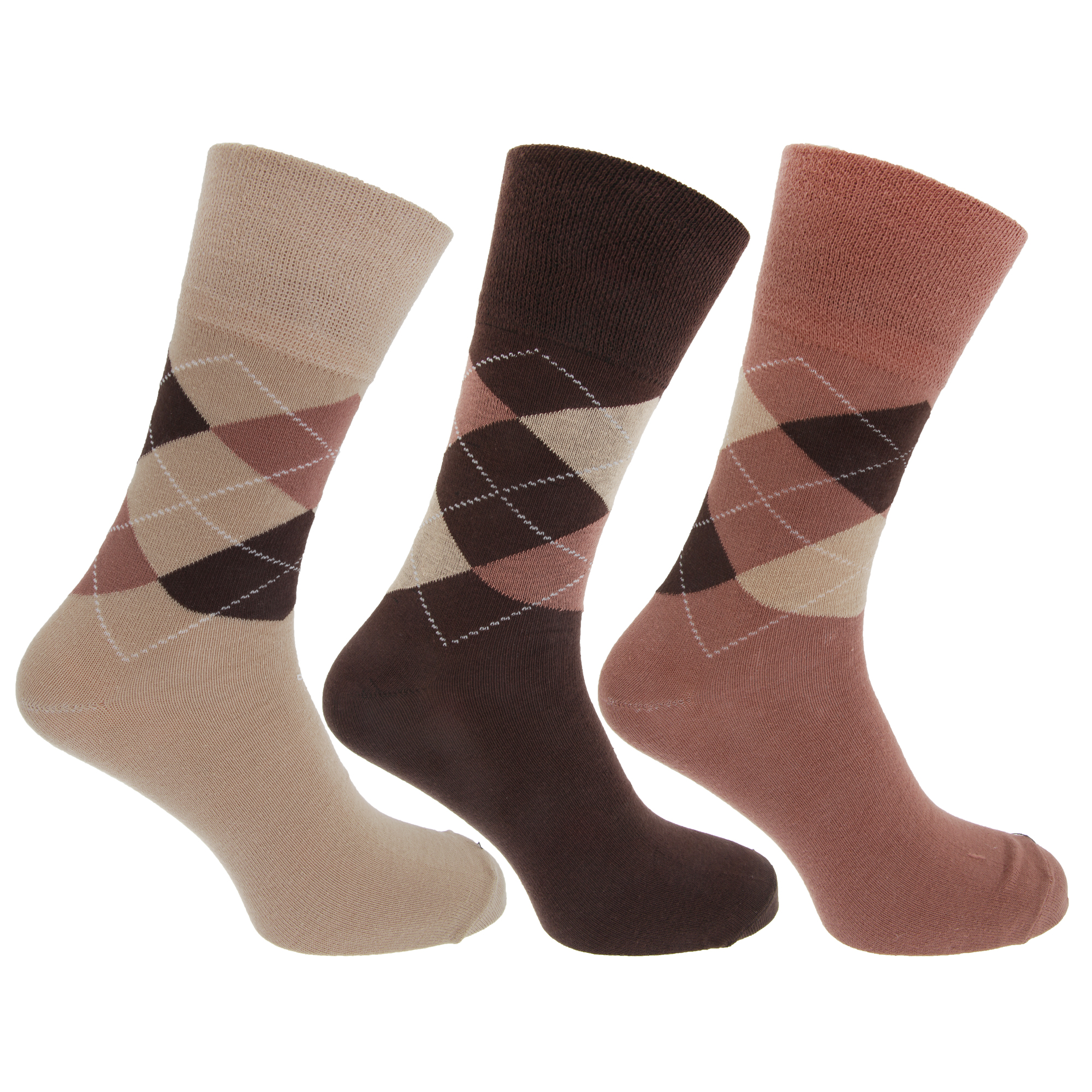 Pierre Roche Mens Comfort Fit Non Elastic Top Diabetic Socks (Pack Of 3