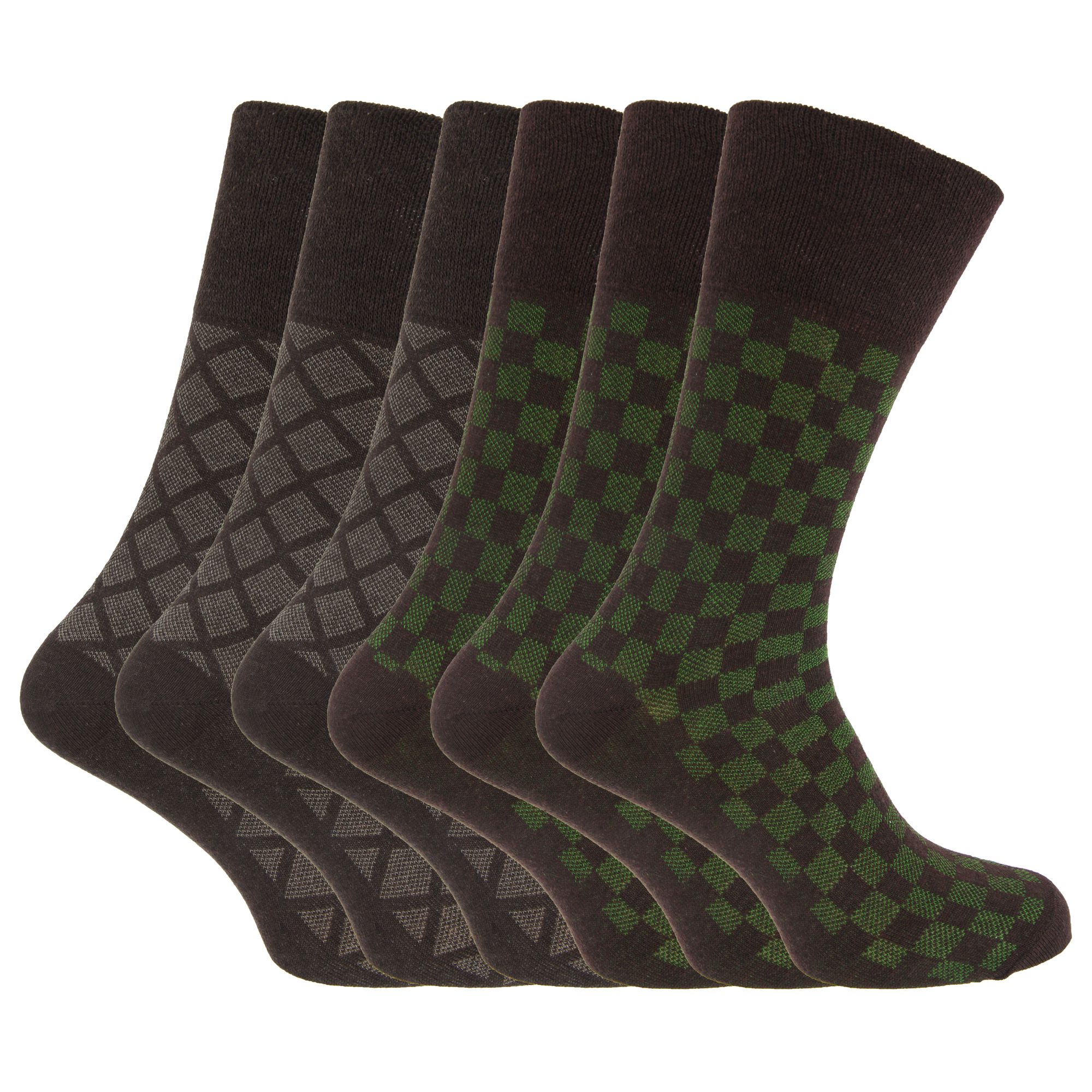 Mens Stay Up Non Elastic Top Diabetic Socks (Pack Of 6) eBay