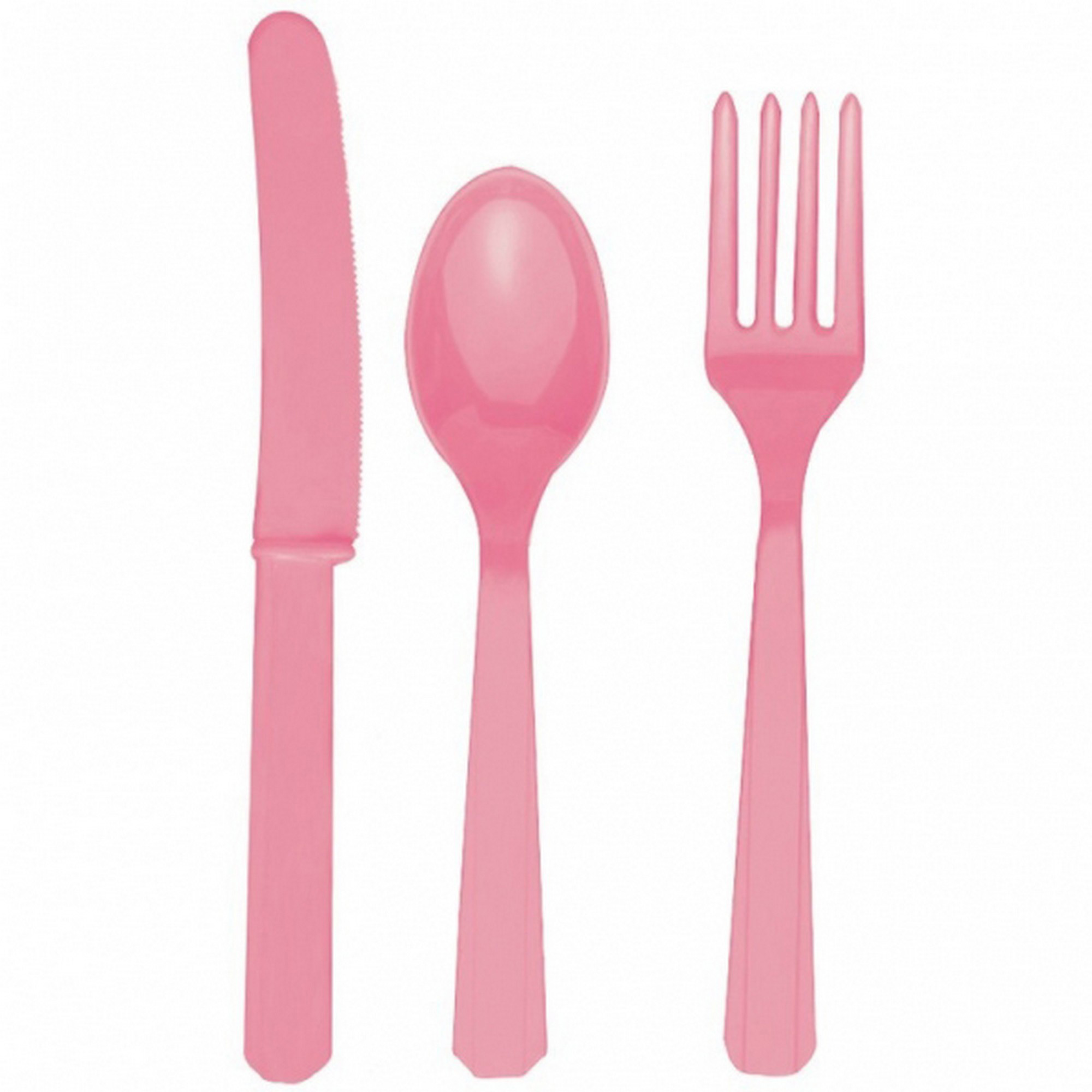 Amscan Plastic Party Cutlery Set (Knives, Forks & Spoons) (Set Of 24