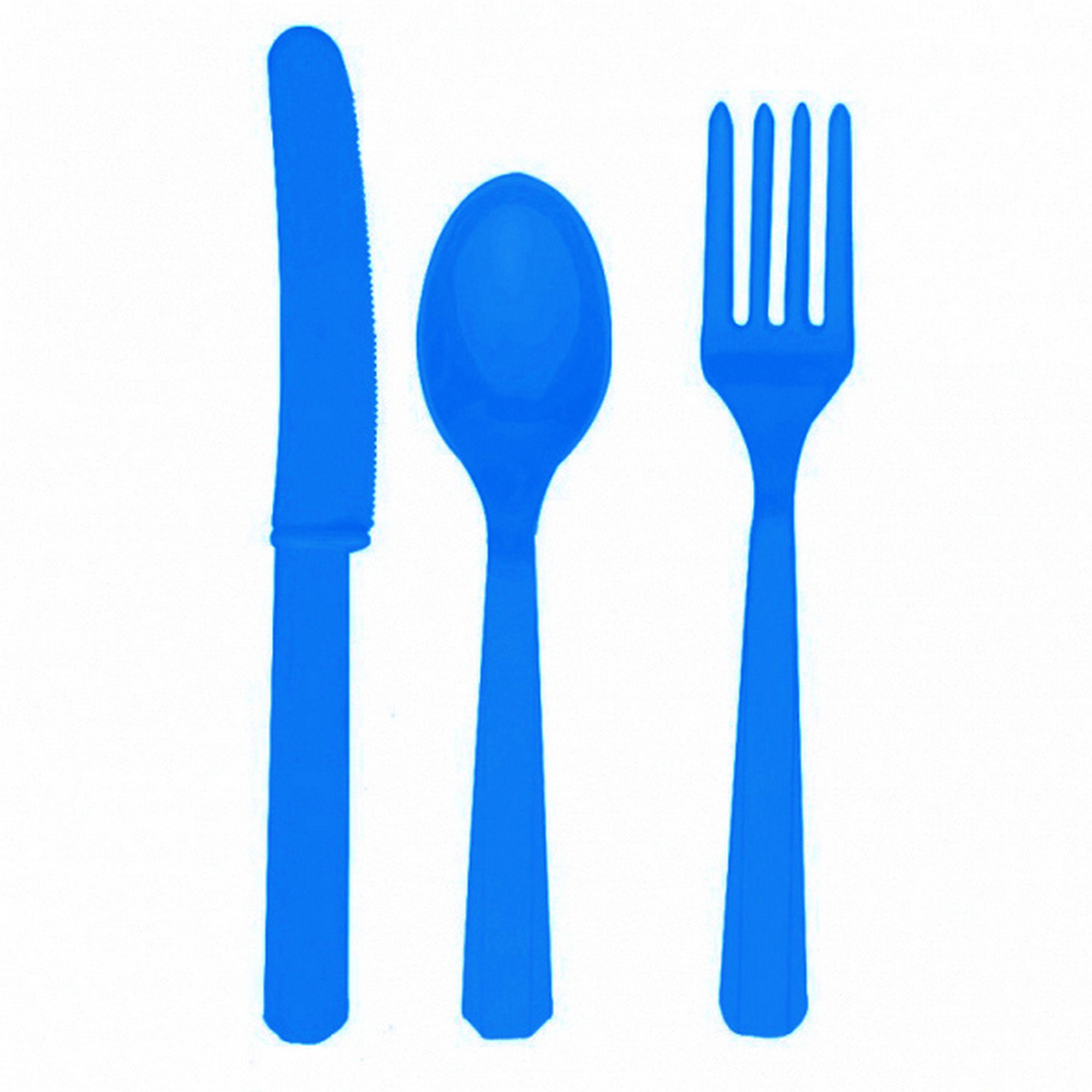Amscan Plastic Party Cutlery Set (Knives, Forks & Spoons) (Set Of 24