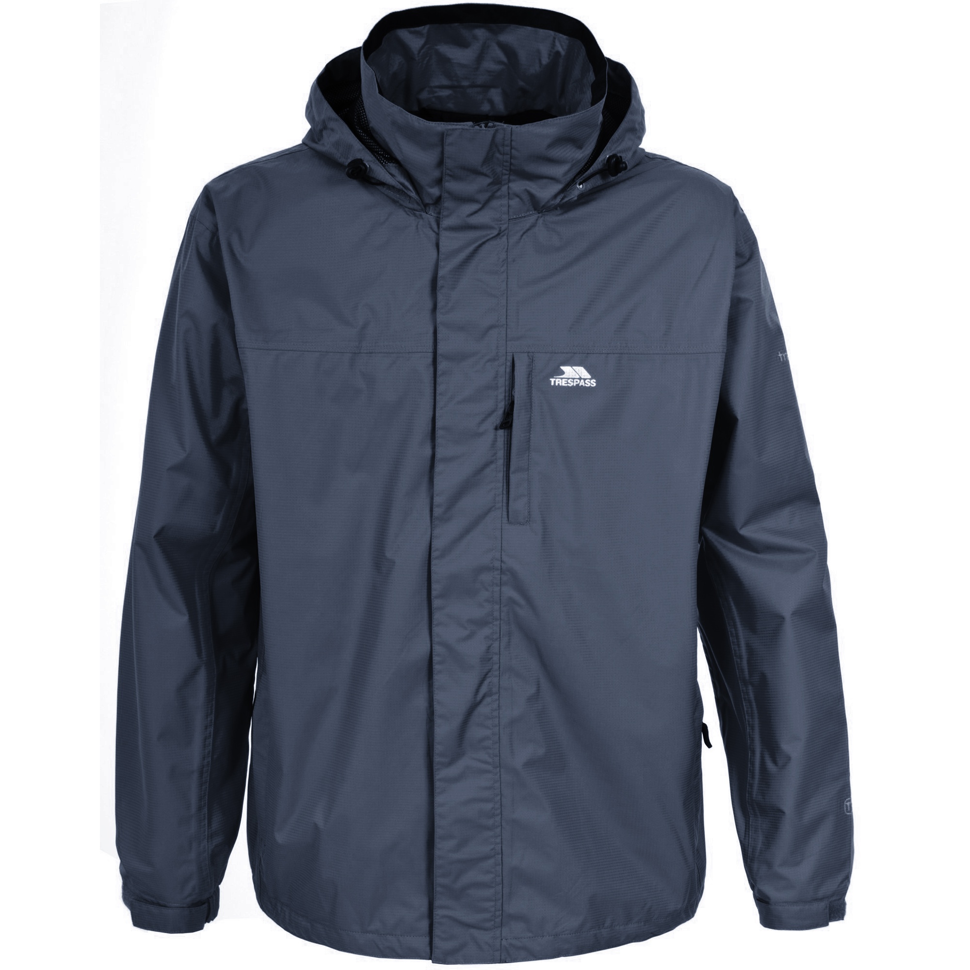 Trespass Mens Fraser Hooded Full Zip Waterproof Outdoor Rain Coat