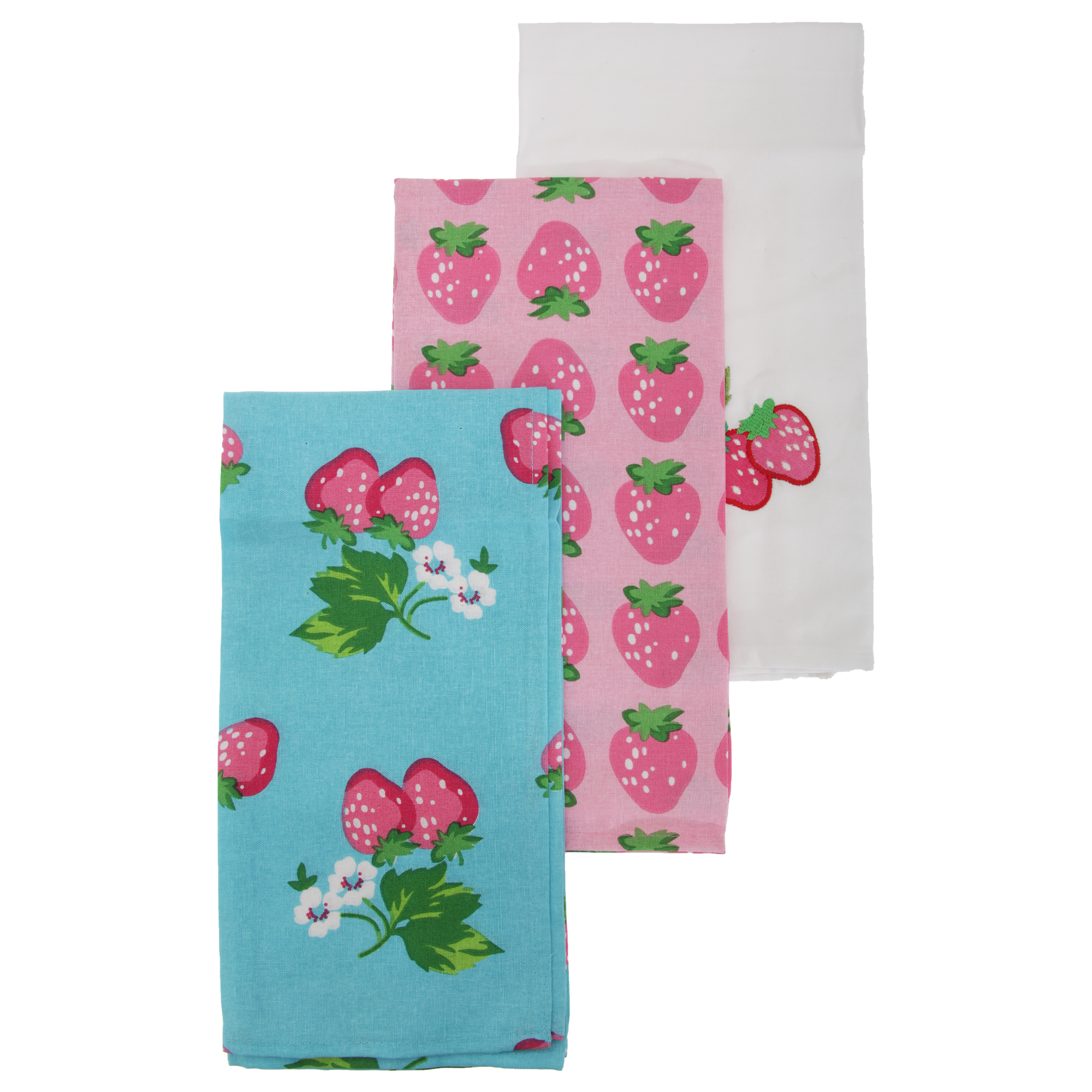 Strawberry Pattern Extra Large Tea Towel/Dish Towel Set (Pack Of 3) eBay